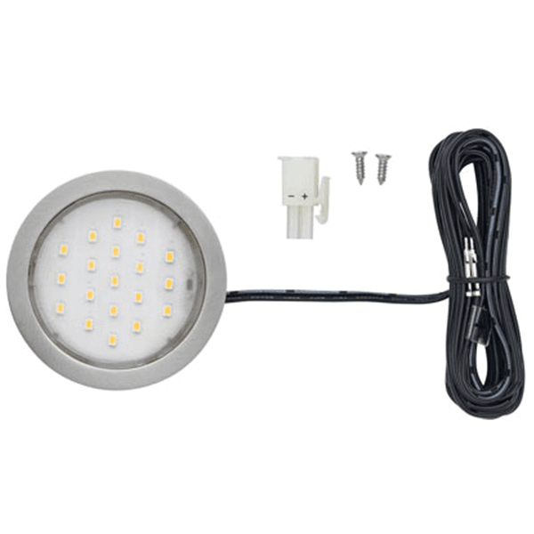 Pockit® Plus LED 1.5W Warm White Puck Light, Nickel