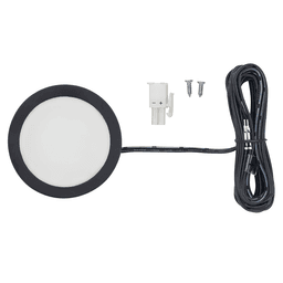 Power Pockit® LED 3W Cool White Puck Light, 2-1/2", Black