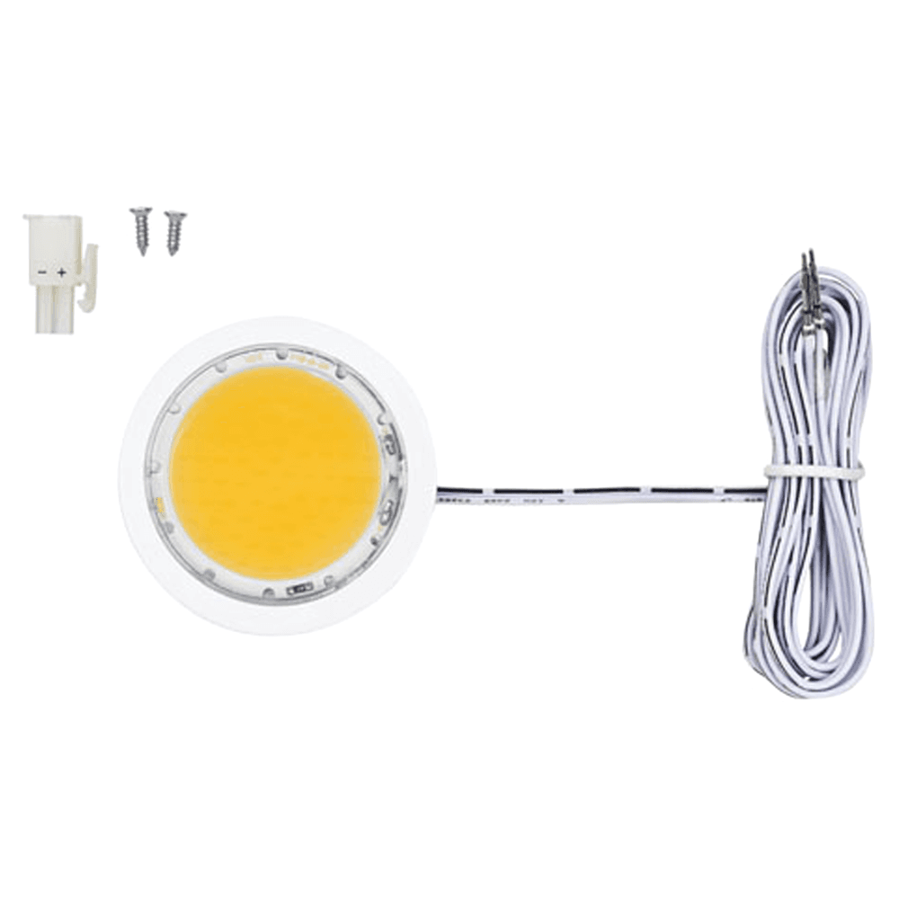 LED 5W Warm White Puck Light, White
