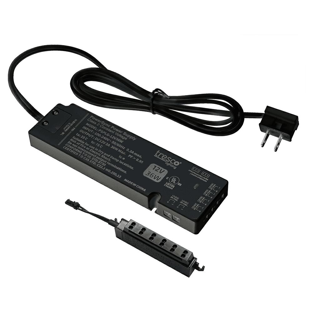 12V 36W PowerSync LED Power Supply, Black