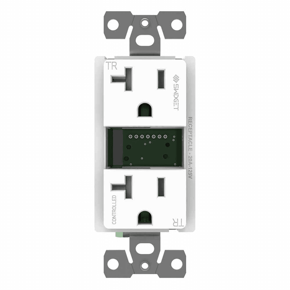 Swidget T922 120VAC 20A Outlet without Insert, 2.8", White