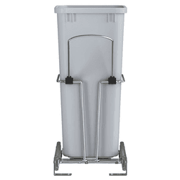 32 QT Bottom Mount Universal Waste Container Pull-Out, Gray