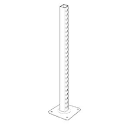 24" RV1213 Base Mount Shelf Standard, Satin Zinc Finish