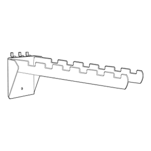 Shovel Displayer for Pegboard, Zinc Finish