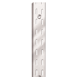 3' RV44 Heavy-Duty Double Slot Shelf Standard, Satin Zinc Finish