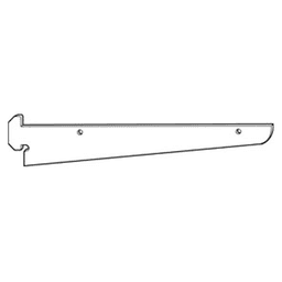 16" RV742 Shelf Bracket for Recessed Standard, Satin Zinc Finish