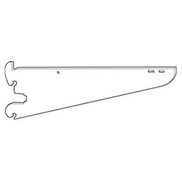 12" RV767 Heavy-Duty Shelf/Hang Rod Bracket, Satin Zinc Finish