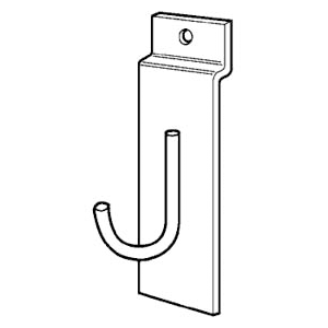 Slatwall Utility Hook, Chrome Finish
