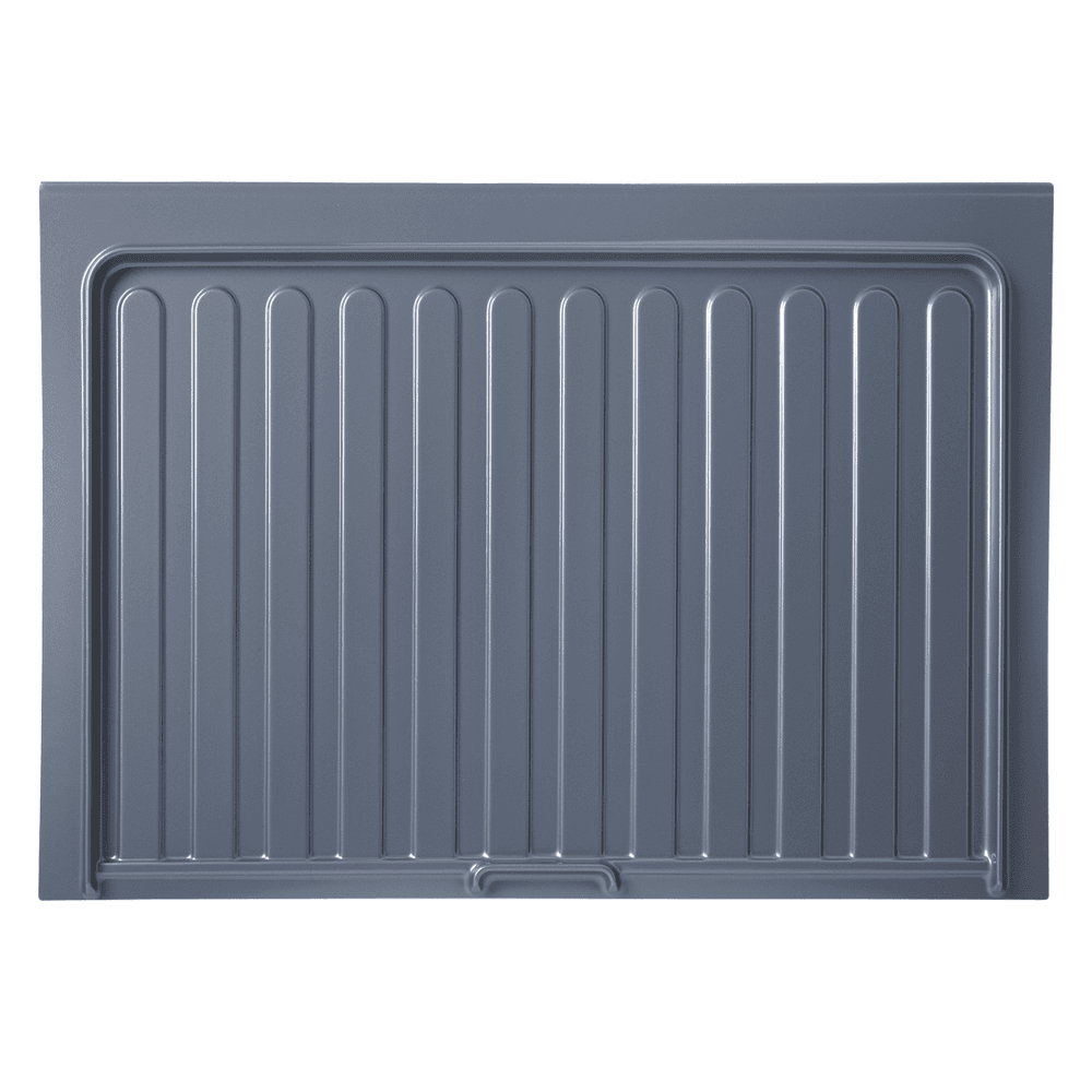 40-1/2" Polystyrene Sink Base Drip Tray, Metallic Silver