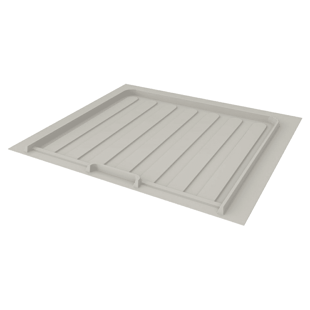 19-1/2" - 22-1/2" Flexible Vanity Drip Tray, Matte Gray