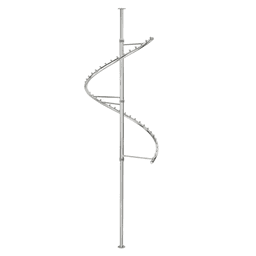 72-1/2" - 84" Spiral Clothes Rack, Chrome Plated Finish