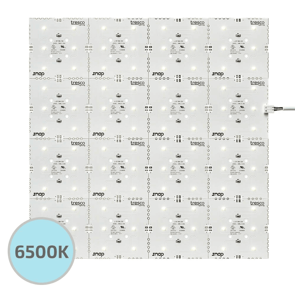 Snap LED 15W Daylight Square Panel Light, 12", White