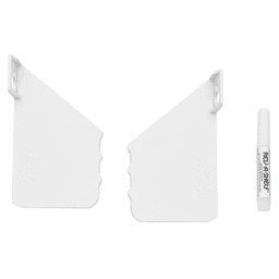 Slim Line White End Cap with Screws