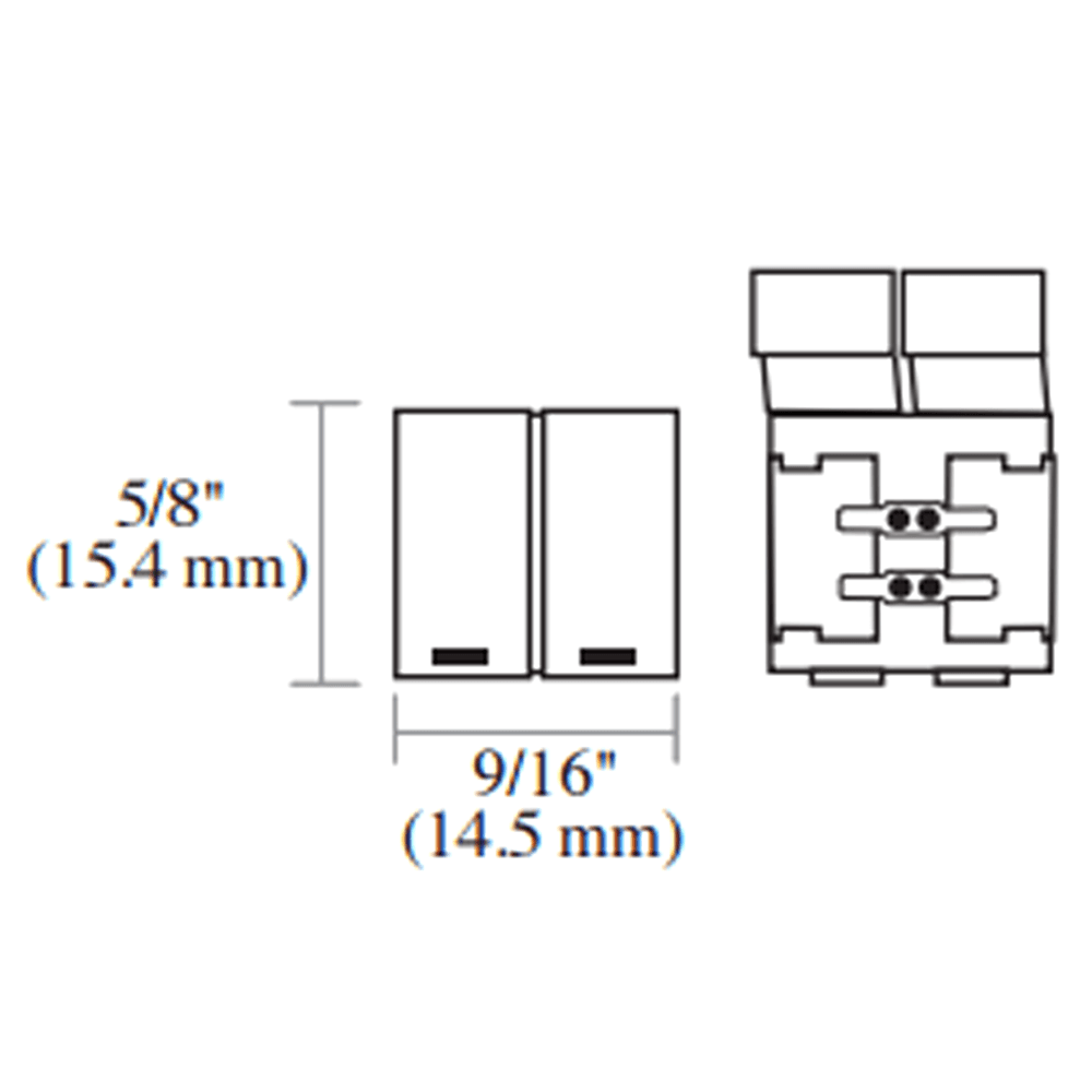 FlexTape Plastic Back-to-Back Link Connector, 5/8"