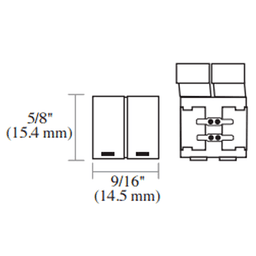 FlexTape Plastic Back-to-Back Link Connector, 5/8"