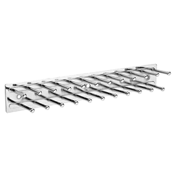 11-3/4" Static Tie Rack, Chrome Finish