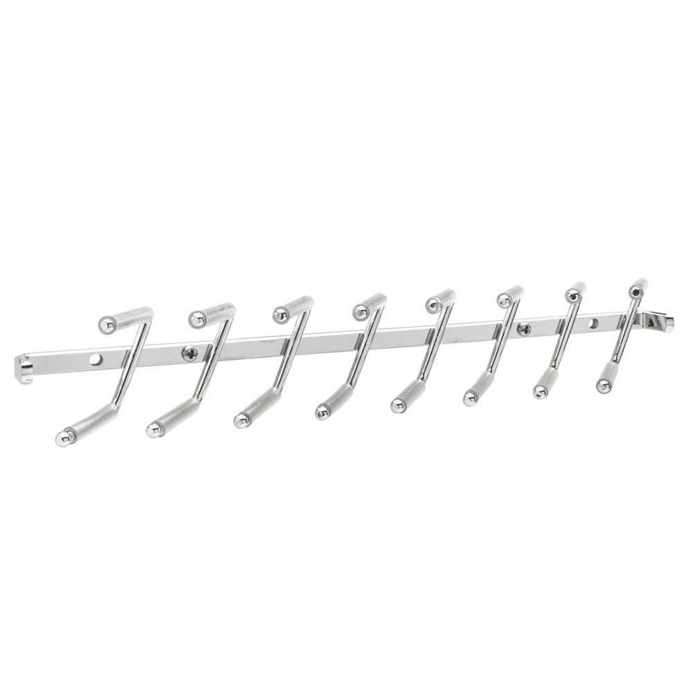 13-15/32" Sidelines Wall-Mount Tie Rack, Chrome Finish