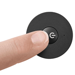 Plastic Round Wireless Micro Dimmer, Black