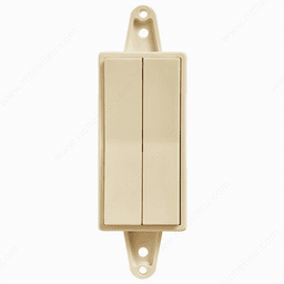 Wireless Two Zone Deco Wall Dimmer, 4", Light Almond