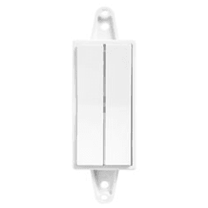 Wireless Two Zone Deco Wall Dimmer, 4", White