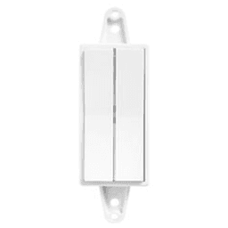 Wireless Two Zone Deco Wall Dimmer, 4", White