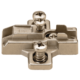 Slide-On Wing Mounting Plate with Pre-Mounted 11mm Euro Screw, Nickel-Plated, 6mm