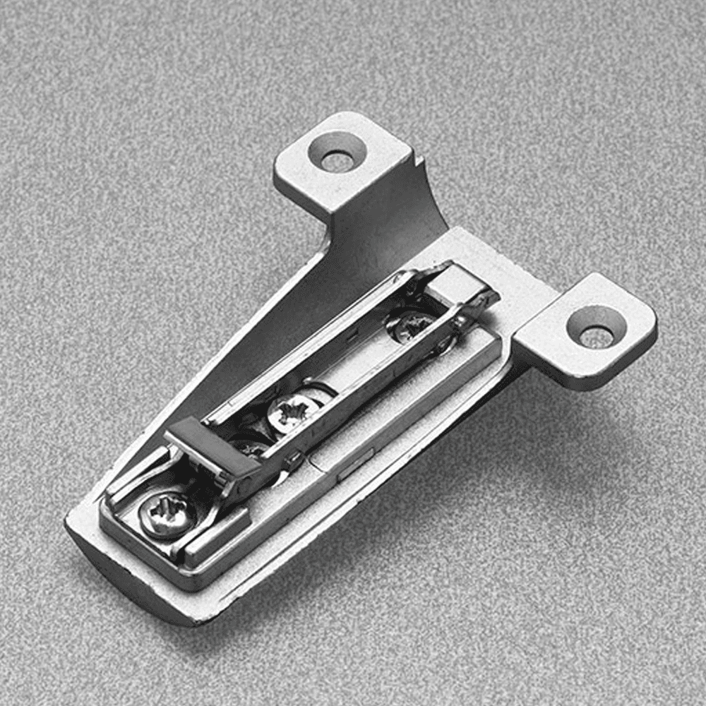 Face Frame Mounting Plate, Nickel-Plated, Screw-On, 0mm