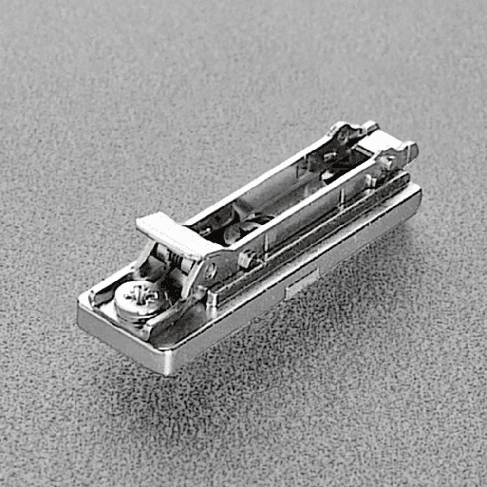 Domi 2-Way Cam Adjustment In-Line Mounting Plate, Nickel-Plated, Screw-On, 2mm