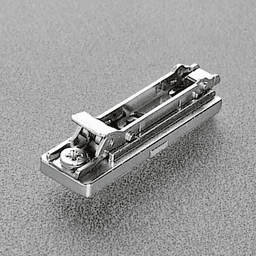 Domi 2-Way Cam Adjustment In-Line Mounting Plate, Nickel-Plated, Screw-On, 2mm