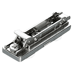 Domi Snap-On 2-Cam Adjustable Straight Mounting Plate, Nickel-Plated, Dowelled, 3mm