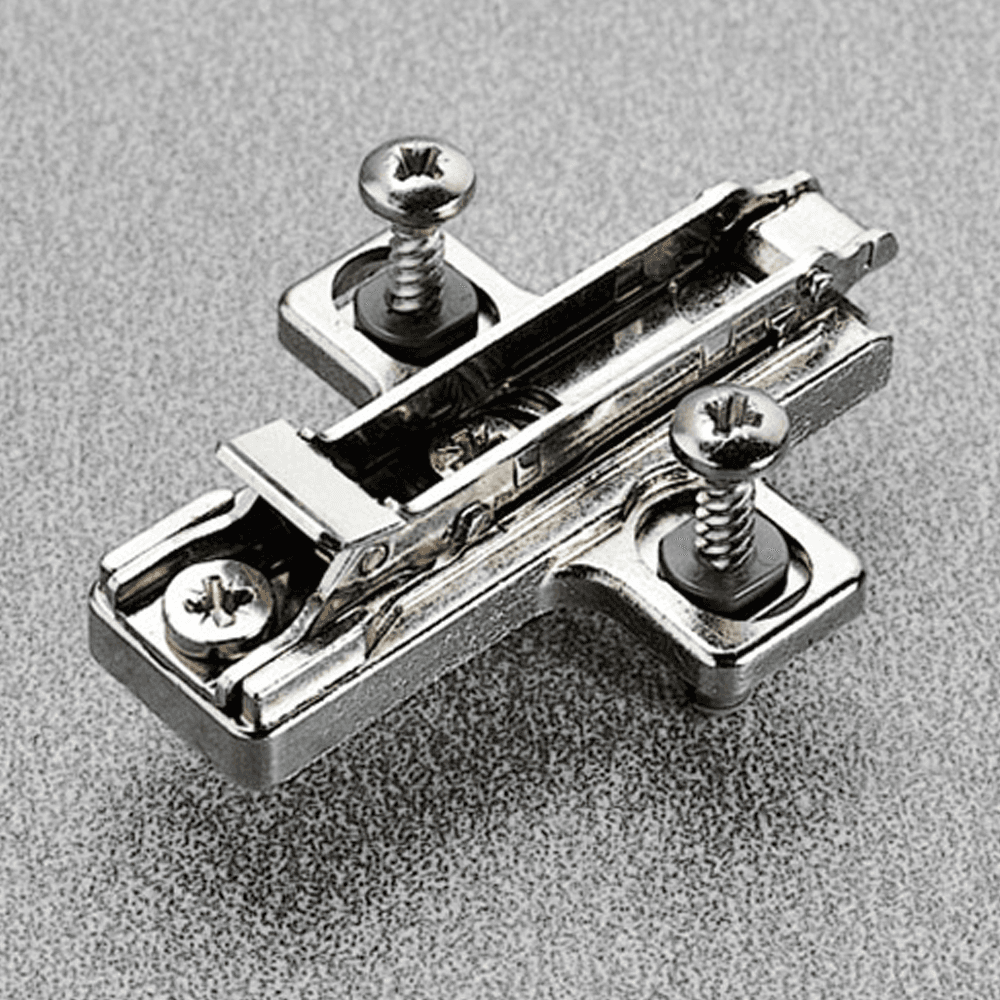 Domi 2-Way Cam Adjustable Wing Mounting Plate, Nickel-Plated, Screw-On, 6mm