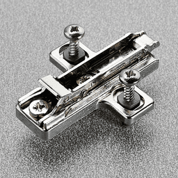 Domi 2-Way Cam Adjustable Wing Mounting Plate, Nickel-Plated, Screw-On, 6mm
