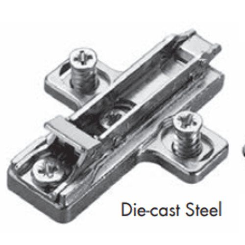 Domi 2-Cam Adjustable Wing Mounting Plate, Nickel-Plated, Screw-On, 9mm
