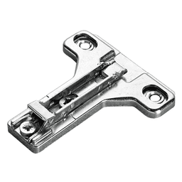 Clip-On Cam Adjustable Face Frame Mounting Plate, Nickel-Plated, Screw-On, 1mm
