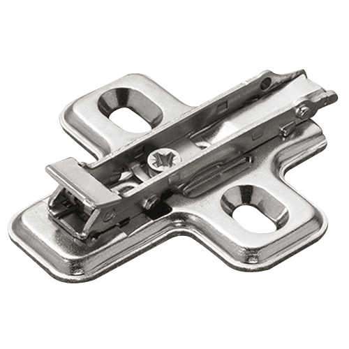 Domi Snap-On 1-Cam Mounting Plate with Wood Screws, Nickel-Plated, 0mm