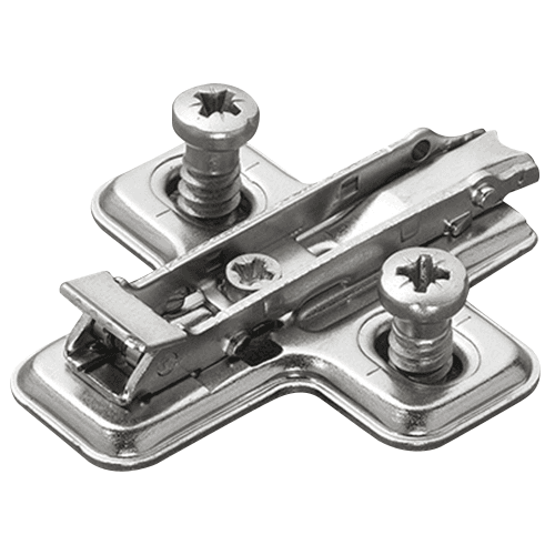 Domi Snap-On 1-Cam Steel Mounting Plate with Euro Screw, Nickel-Plated, 2mm