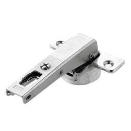 Series 100 Blind Corner 105° Opening Hinge, 45mm Boring Pattern, Silentia+ Soft-Closing, Inset, Nickel-Plated Screw-On