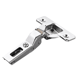 Series 200 110° Opening Hinge, 45mm Bore Pattern, Self-Closing, Half Overlay, Nickel-Plated, Rapido