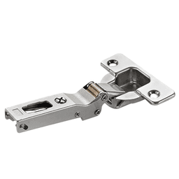 Series 200 -45° Angled Corner 94° Opening Hinge, Self-Closing, Overlay, Nickel-Plated, Rapido