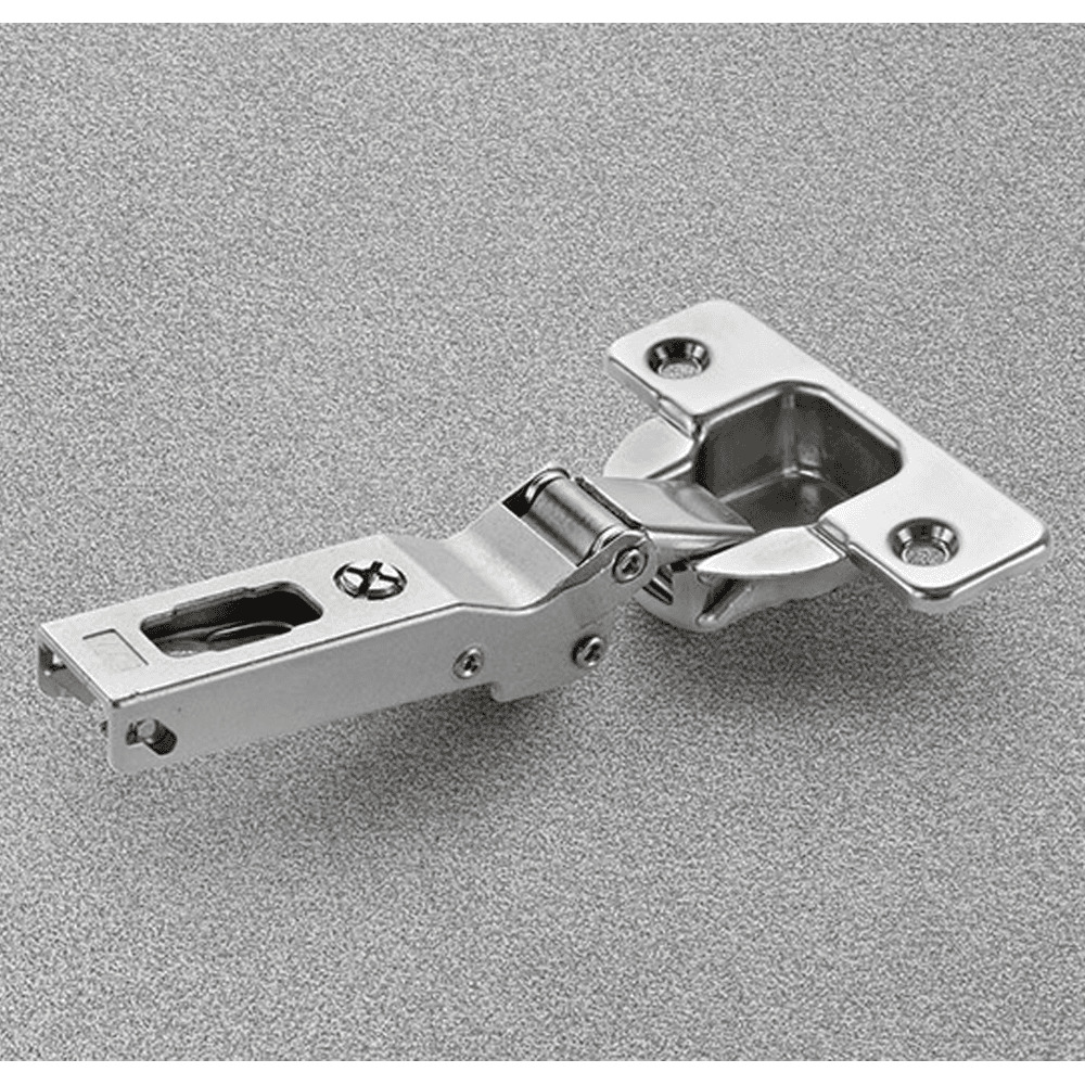 Series 200 -30° Angled Corner 120° Opening Hinge, Self-Closing, Overlay, Nickel-Plated, Logica