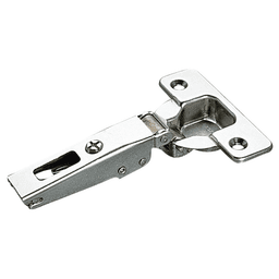 Series 200 94° Opening Thick Door Hinge, 45mm Bore Pattern, Self-Closing, 1/2" Overlay, Nickel-Plated, Screw-On