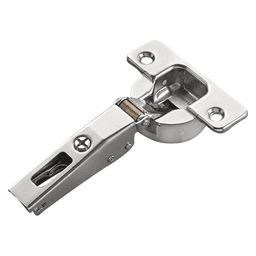 Series 200 94° Opening Thick Door Hinge, 45mm Bore Pattern, Silentia+ Soft-Closing, 1/2" Overlay, Nickel-Plated, Screw-On