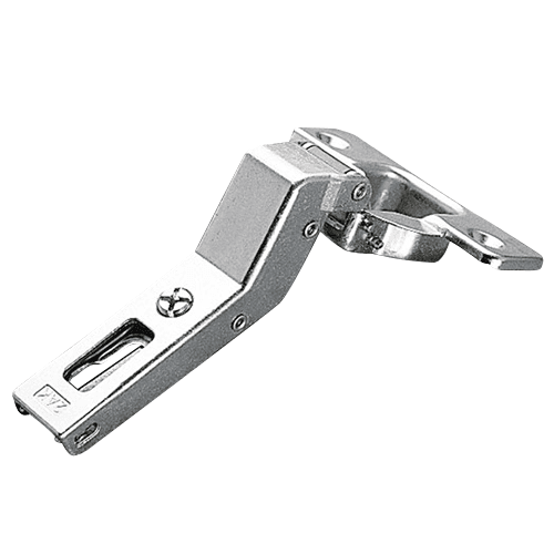 Series 200 +37° Angled Corner 94° Opening Hinge, Self-Closing, Nickel-Plated, Dowelled