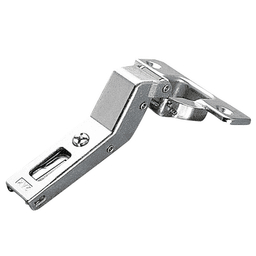 Series 200 +37° Angled Corner 94° Opening Hinge, Self-Closing, Nickel-Plated, Dowelled
