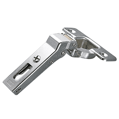 Series 200 +45° Angled Corner 94° Opening Hinge, Self-Closing, Nickel-Plated, Screw-On