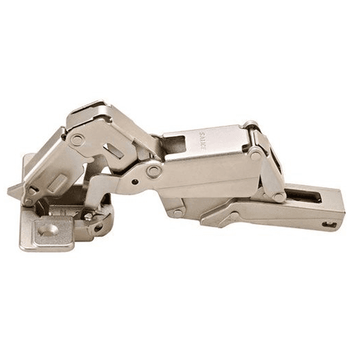 Series 200 165° Opening Push Hinge, 45mm Bore Pattern, Self-Closing, Full Overlay, Nickel-Plated, Screw-On