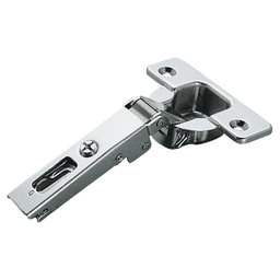 Series 200 120° Opening Hinge, 45mm Bore Pattern, Free-Swinging, Full Overlay, Nickel-Plated, Dowelled