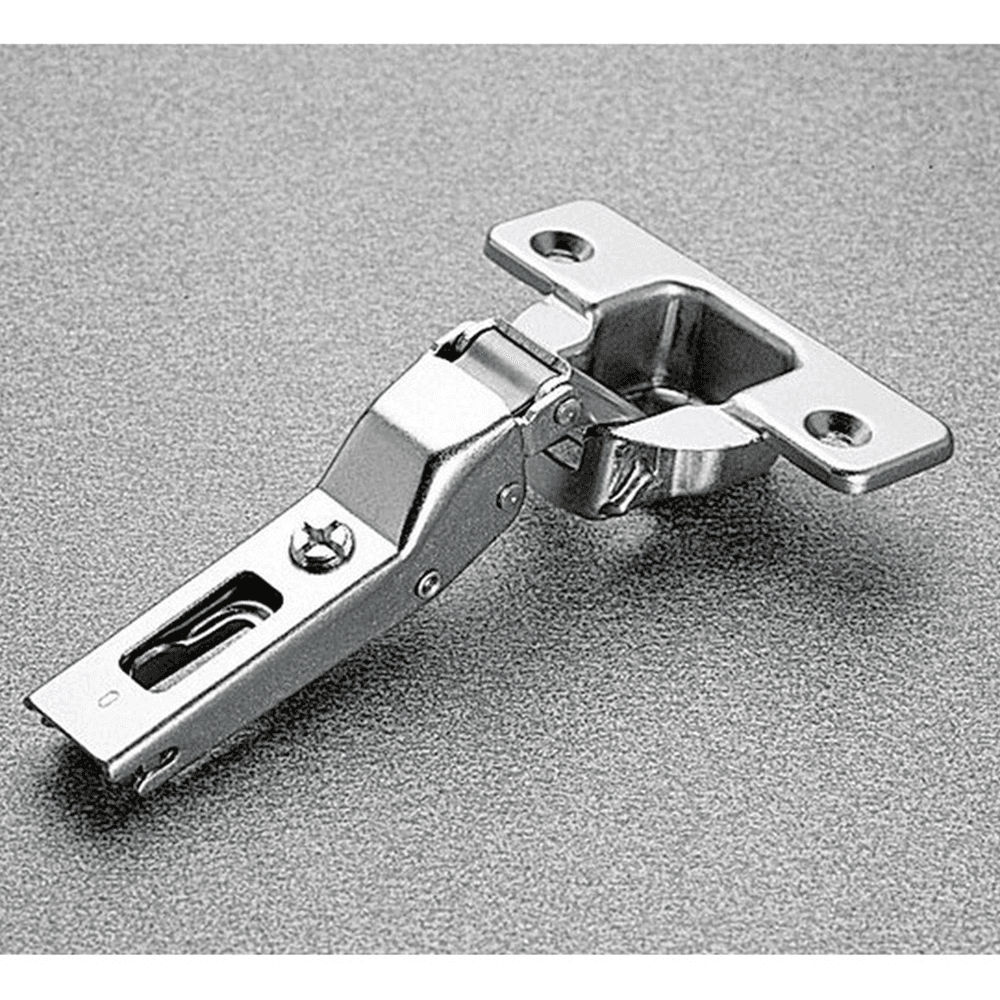 Series 200 120° Opening Hinge, 45mm Bore Pattern, Free-Swinging, Half Overlay, Nickel-Plated, Dowelled