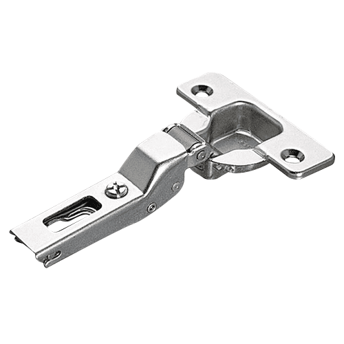 Series 200 94° Opening Thick Door Hinge, 45mm Bore Pattern, Self-Closing, Half Overlay, Nickel-Plated, Logica