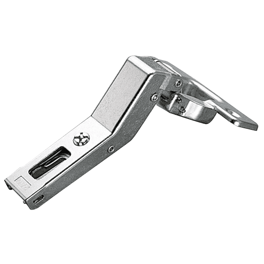 Series 200 +45° Angled Corner 94° Opening Hinge, Self-Closing, Overlay, Nickel-Plated, Logica
